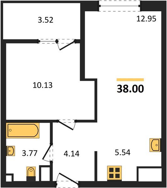 Фото №1: 1-комнатная квартира 39&nbsp;м², 16/18&nbsp;эт. - Краснодар, Карасунский внутригородской округ, Хлопчато-бумажный Комбинат, мкр. жилой квартал Патрики