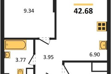 Фото №1: 1-комнатная квартира 44 м², 14/18 эт. - Краснодар, мкр. жилой квартал Патрики,