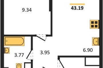 Фото №1: 1-комнатная квартира 44 м², 18/18 эт. - Краснодар, мкр. жилой квартал Патрики,