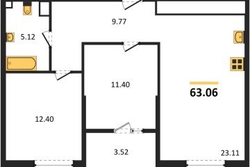 Фото №1: 2-комнатная квартира 65 м², 13/18 эт. - Краснодар, мкр. жилой квартал Патрики,