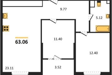 Фото №1: 2-комнатная квартира 65 м², 10/18 эт. - Краснодар, мкр. жилой квартал Патрики,