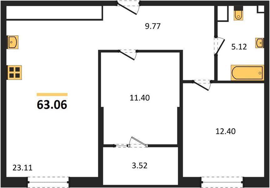 Фото №1: 2-комнатная квартира 65&nbsp;м², 10/18&nbsp;эт. - Краснодар, Карасунский внутригородской округ, Хлопчато-бумажный Комбинат, мкр. жилой квартал Патрики
