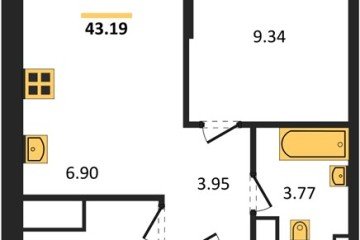 Фото №1: 1-комнатная квартира 44 м², 13/18 эт. - Краснодар, мкр. жилой квартал Патрики,