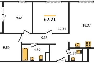 Фото №1: 3-комнатная квартира 69 м², 2/18 эт. - Краснодар, мкр. жилой квартал Патрики,