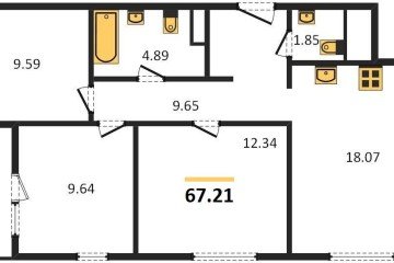 Фото №1: 3-комнатная квартира 68 м², 14/18 эт. - Краснодар, мкр. жилой квартал Патрики,