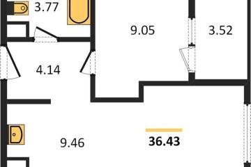 Фото №1: 1-комнатная квартира 37 м², 8/18 эт. - Краснодар, мкр. жилой квартал Патрики,