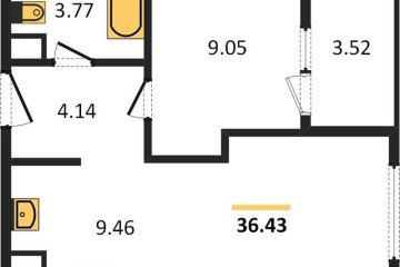 Фото №1: 1-комнатная квартира 37&nbsp;м², 13/18&nbsp;эт. - Краснодар, мкр. жилой квартал Патрики, 