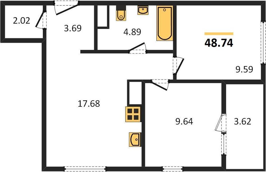 Фото №1: 2-комнатная квартира 51&nbsp;м², 7/18&nbsp;эт. - Краснодар, Карасунский внутригородской округ, Хлопчато-бумажный Комбинат, мкр. жилой квартал Патрики