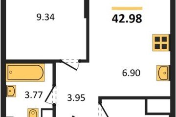 Фото №1: 1-комнатная квартира 45&nbsp;м², 8/18&nbsp;эт. - Краснодар, мкр. жилой квартал Патрики, 