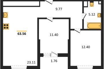 Фото №1: 2-комнатная квартира 64 м², 7/18 эт. - Краснодар, мкр. жилой квартал Патрики,