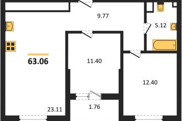 Фото №1: 2-комнатная квартира 64 м², 8/18 эт. - Краснодар, мкр. жилой квартал Патрики,