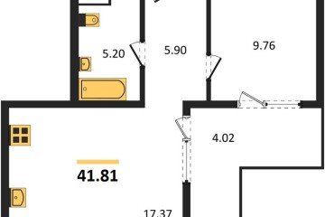 Фото №1: 1-комнатная квартира 45 м², 3/18 эт. - Краснодар, мкр. жилой квартал Патрики,