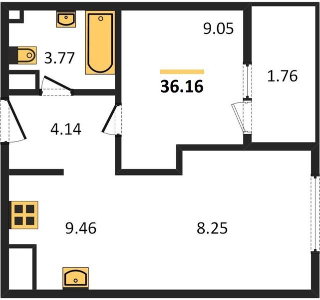 Фото №1: 1-комнатная квартира 37&nbsp;м², 3/16&nbsp;эт. - Краснодар, Карасунский внутригородской округ, Хлопчато-бумажный Комбинат, мкр. жилой квартал Патрики