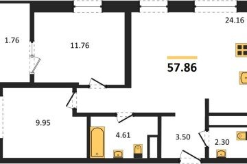 Фото №1: 2-комнатная квартира 59 м², 6/18 эт. - Краснодар, мкр. жилой квартал Патрики,