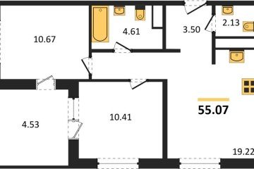 Фото №1: 2-комнатная квартира 59 м², 2/18 эт. - Краснодар, мкр. жилой квартал Патрики,