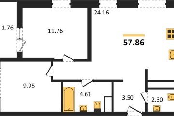 Фото №1: 2-комнатная квартира 59 м², 2/18 эт. - Краснодар, мкр. жилой квартал Патрики,