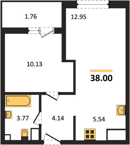 Фото №1: 1-комнатная квартира 39&nbsp;м², 14/18&nbsp;эт. - Краснодар, Карасунский внутригородской округ, Хлопчато-бумажный Комбинат, мкр. жилой квартал Патрики