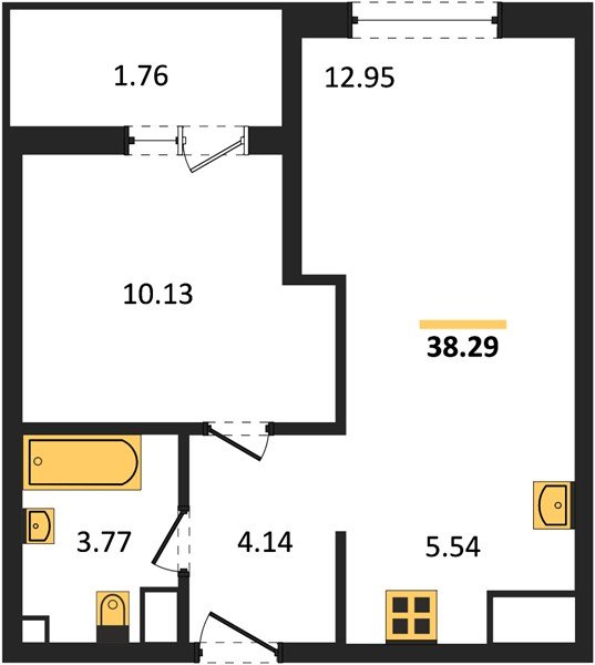 Фото №1: 1-комнатная квартира 39&nbsp;м², 18/18&nbsp;эт. - Краснодар, Карасунский внутригородской округ, Хлопчато-бумажный Комбинат, мкр. жилой квартал Патрики