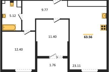 Фото №1: 2-комнатная квартира 64 м², 14/18 эт. - Краснодар, мкр. жилой квартал Патрики,