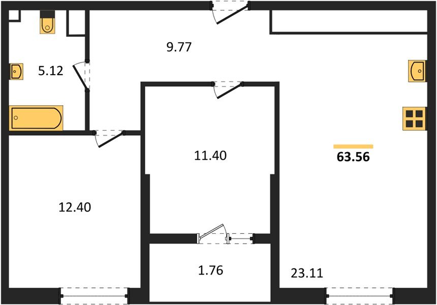 Фото №1: 2-комнатная квартира 64&nbsp;м², 16/18&nbsp;эт. - Краснодар, Карасунский внутригородской округ, Хлопчато-бумажный Комбинат, мкр. жилой квартал Патрики