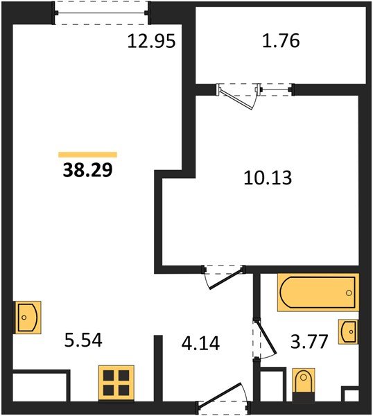 Фото №1: 1-комнатная квартира 39&nbsp;м², 14/18&nbsp;эт. - Краснодар, Карасунский внутригородской округ, Хлопчато-бумажный Комбинат, мкр. жилой квартал Патрики