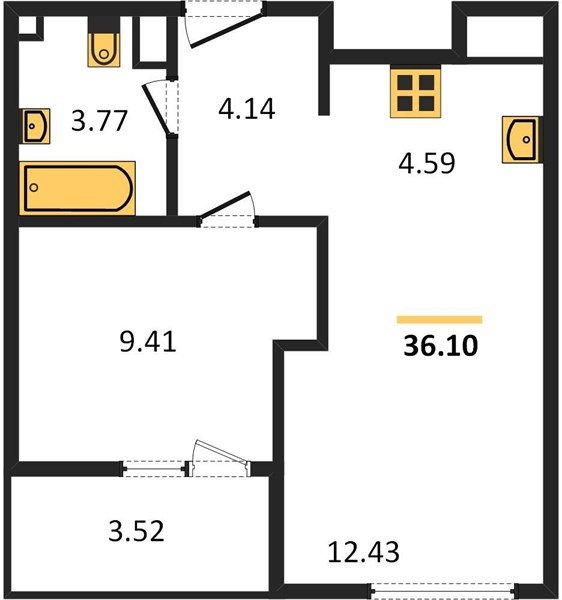 Фото №1: 1-комнатная квартира 37&nbsp;м², 2/18&nbsp;эт. - Краснодар, Карасунский внутригородской округ, Хлопчато-бумажный Комбинат, мкр. жилой квартал Патрики