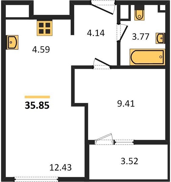 Фото №1: 1-комнатная квартира 37&nbsp;м², 2/18&nbsp;эт. - Краснодар, Карасунский внутригородской округ, Хлопчато-бумажный Комбинат, мкр. жилой квартал Патрики