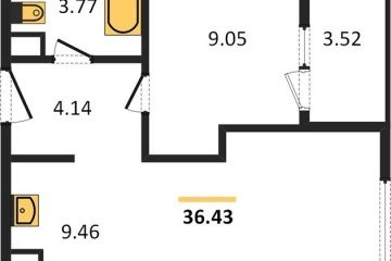 Фото №1: 1-комнатная квартира 37 м², 17/18 эт. - Краснодар, мкр. жилой квартал Патрики,