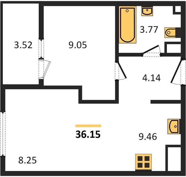 Фото №1: 1-комнатная квартира 37&nbsp;м², 14/18&nbsp;эт. - Краснодар, Карасунский внутригородской округ, Хлопчато-бумажный Комбинат, мкр. жилой квартал Патрики