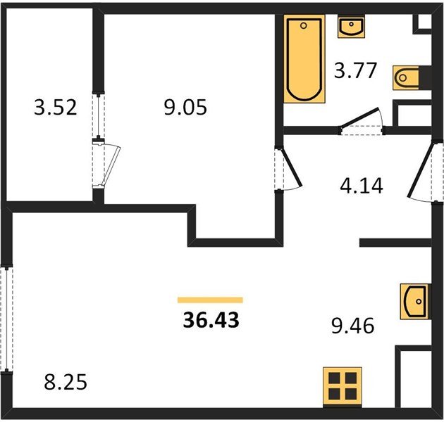 Фото №1: 1-комнатная квартира 37&nbsp;м², 18/18&nbsp;эт. - Краснодар, Карасунский внутригородской округ, Хлопчато-бумажный Комбинат, мкр. жилой квартал Патрики