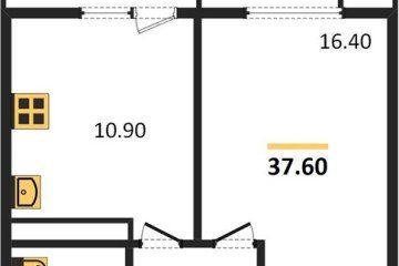 Фото №1: 1-комнатная квартира 38 м², 7/23 эт. - Краснодар, мкр. жилой комплекс Отражение,