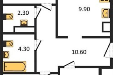 Фото №1: 2-комнатная квартира 71 м², 1/8 эт. - Краснодар, мкр. жилой комплекс Югге,