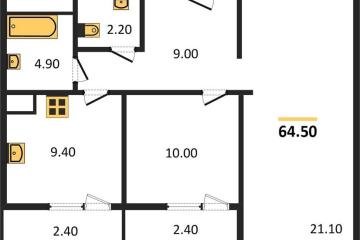 Фото №1: 2-комнатная квартира 64 м², 1/8 эт. - Краснодар, мкр. жилой комплекс Югге,