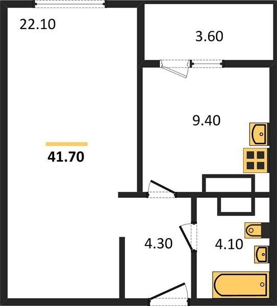 Фото №1: 1-комнатная квартира 45&nbsp;м², 8/8&nbsp;эт. - Краснодар, Прикубанский внутригородской округ, мкр. жилой комплекс Югге