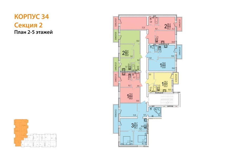 Фото №8: Студия 22&nbsp;м², 4/5&nbsp;эт. - Яблоновский, мкр. жилой комплекс Дарград, ул. Тургеневское Шоссе, 33/5к34