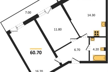 Фото №1: 2-комнатная квартира 60 м², 2/24 эт. - Краснодар, мкр. Черёмушки, ул. Новороссийская, 96