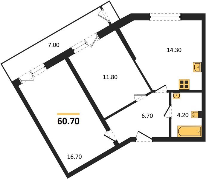 Фото №1: 2-комнатная квартира 60&nbsp;м², 2/24&nbsp;эт. - Краснодар, Карасунский внутригородской округ, мкр. Черёмушки, ул. Новороссийская, 96