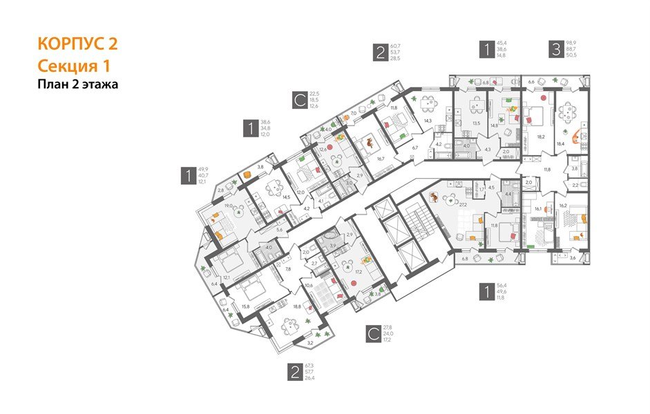 Фото №7: 3-комнатная квартира 98&nbsp;м², 2/24&nbsp;эт. - Краснодар, Карасунский внутригородской округ, мкр. Черёмушки, ул. Новороссийская, 96