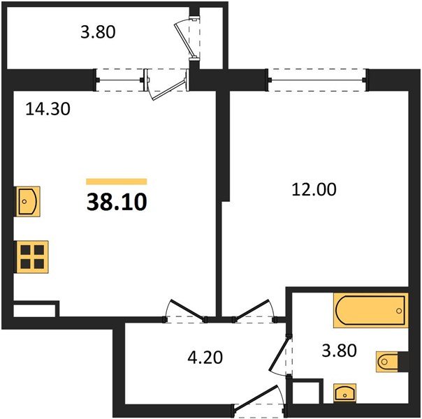 Фото №1: 1-комнатная квартира 38&nbsp;м², 3/24&nbsp;эт. - Краснодар, Карасунский внутригородской округ, мкр. Черёмушки, ул. Новороссийская, 96