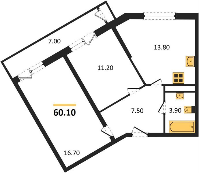 Фото №1: 2-комнатная квартира 60&nbsp;м², 17/24&nbsp;эт. - Краснодар, Карасунский внутригородской округ, мкр. Черёмушки, ул. Новороссийская, 96