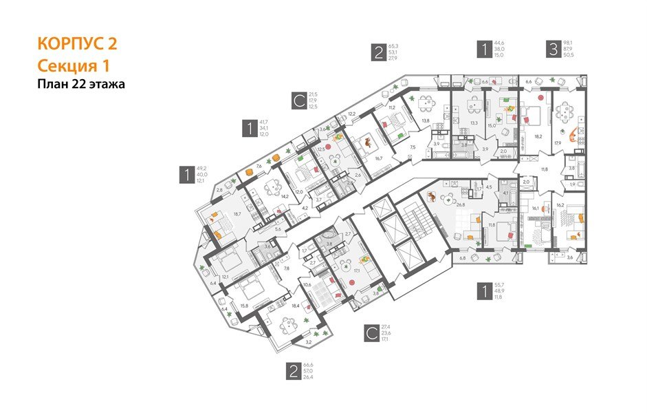Фото №7: 1-комнатная квартира 55&nbsp;м², 22/24&nbsp;эт. - Краснодар, Карасунский внутригородской округ, мкр. Черёмушки, ул. Новороссийская, 96