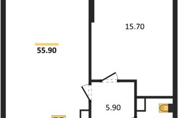 Фото №1: 1-комнатная квартира 55 м², 6/24 эт. - Краснодар, мкр. Черёмушки, ул. Новороссийская, 96