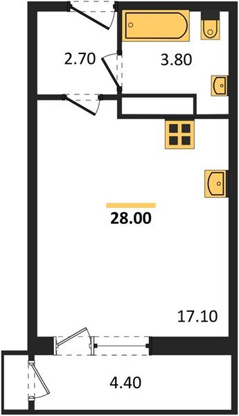 Фото №1: Студия 28&nbsp;м², 13/24&nbsp;эт. - Краснодар, Карасунский внутригородской округ, мкр. Черёмушки, ул. Новороссийская, 96