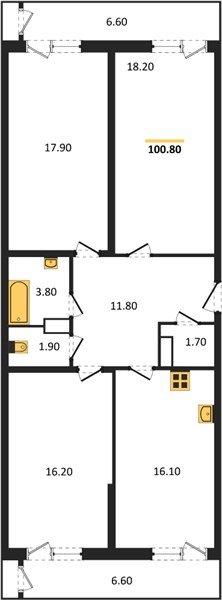 Фото №1: 3-комнатная квартира 100&nbsp;м², 11/24&nbsp;эт. - Краснодар, Карасунский внутригородской округ, мкр. Черёмушки, ул. Новороссийская, 96