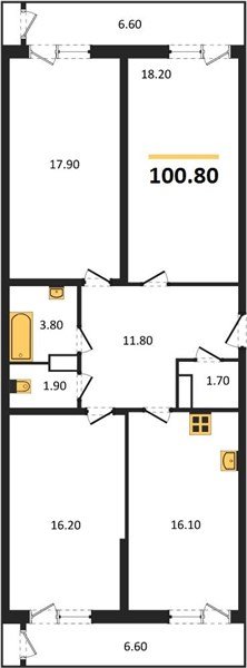 Фото №1: 3-комнатная квартира 100&nbsp;м², 20/24&nbsp;эт. - Краснодар, Карасунский внутригородской округ, мкр. Черёмушки, ул. Новороссийская, 96