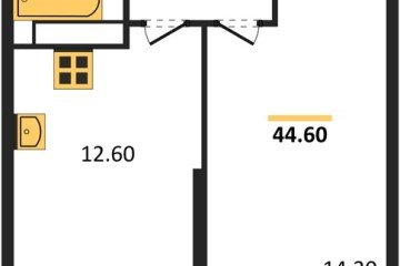 Фото №1: 1-комнатная квартира 44 м², 22/24 эт. - Краснодар, мкр. Черёмушки, ул. Новороссийская, 96