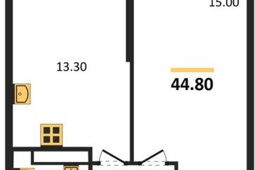 Фото №1: 1-комнатная квартира 44 м², 17/24 эт. - Краснодар, мкр. Черёмушки, ул. Новороссийская, 96