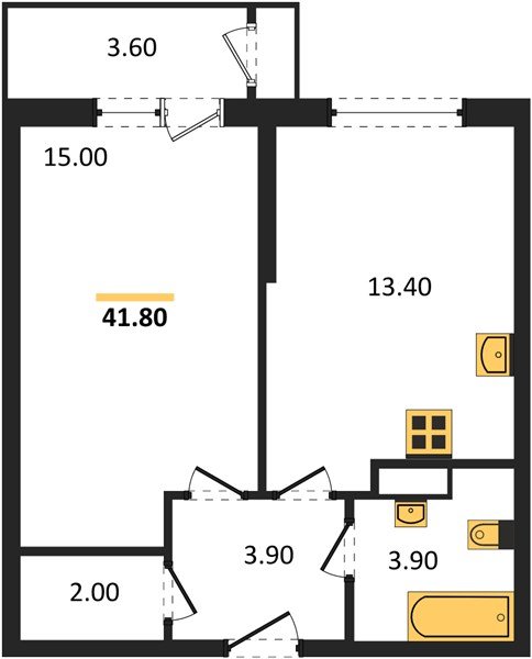 Фото №1: 1-комнатная квартира 41&nbsp;м², 7/24&nbsp;эт. - Краснодар, Карасунский внутригородской округ, мкр. Черёмушки, ул. Новороссийская, 96