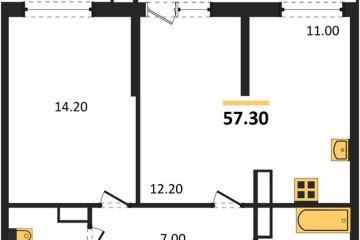 Фото №1: 2-комнатная квартира 57 м², 13/24 эт. - Краснодар, мкр. Черёмушки, ул. Новороссийская, 96
