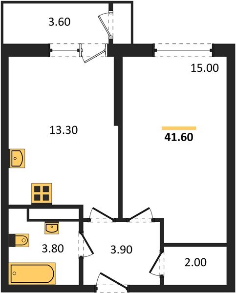 Фото №1: 1-комнатная квартира 41&nbsp;м², 17/24&nbsp;эт. - Краснодар, Карасунский внутригородской округ, мкр. Черёмушки, ул. Новороссийская, 96